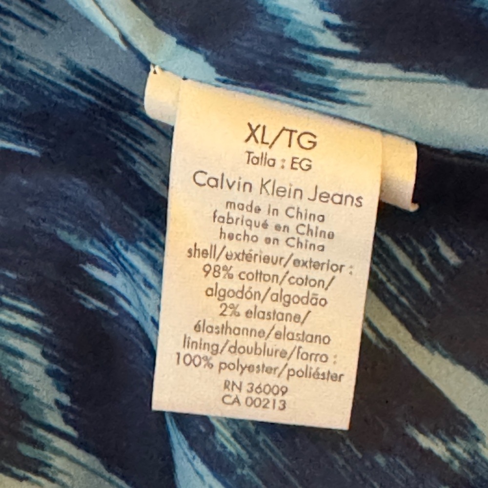 Calvin Klein XL navy 98% cotton blazer - Picture 11 of 13